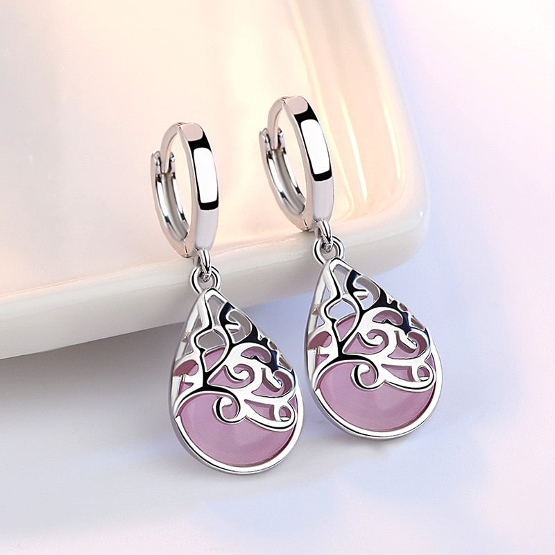 Boucles d'oreilles élégantes Arbre de Vie en argent 925 - Symbole de la vie et de l'harmonie