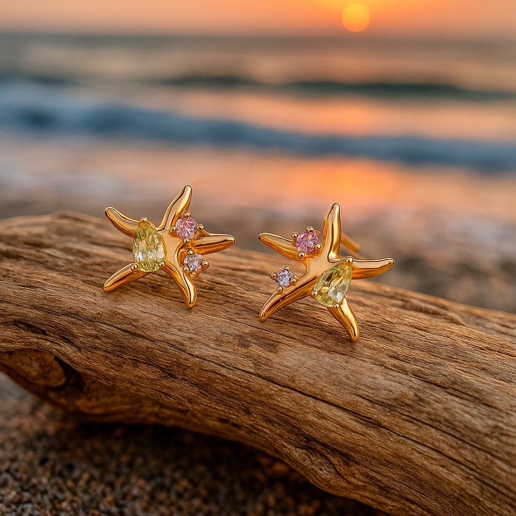Coralia Élégants Boucles d'Oreilles Stella Marina - Bijoux Uniques pour un Look Coastline Wow