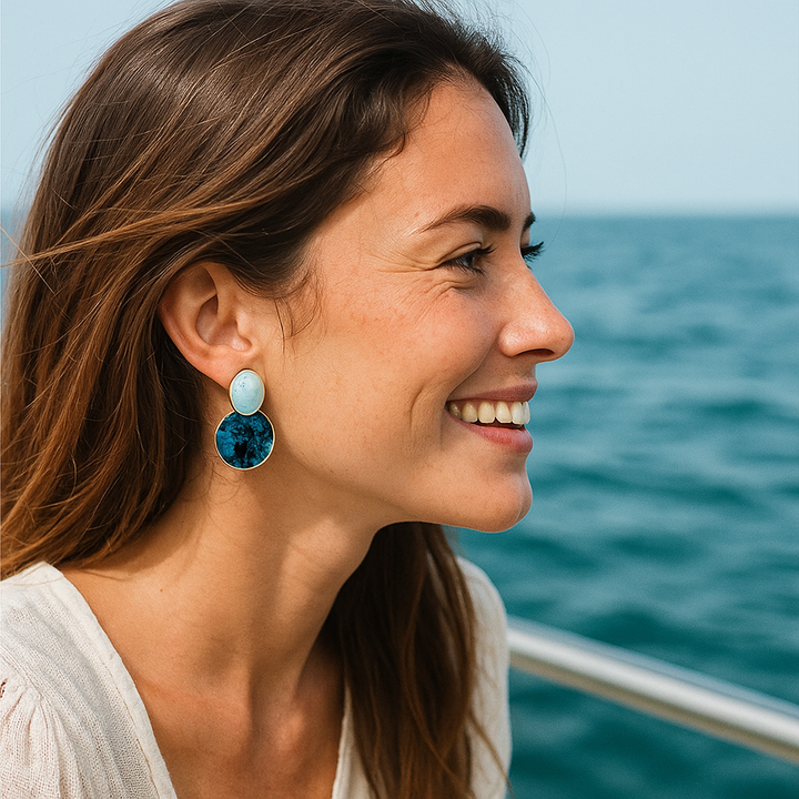 Eliara | Boucles d'oreilles élégantes inspirées du ciel et du fond marin