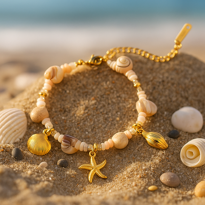 Coris | Bracelet élégant avec des coquillages matins pour un style naturel et raffiné