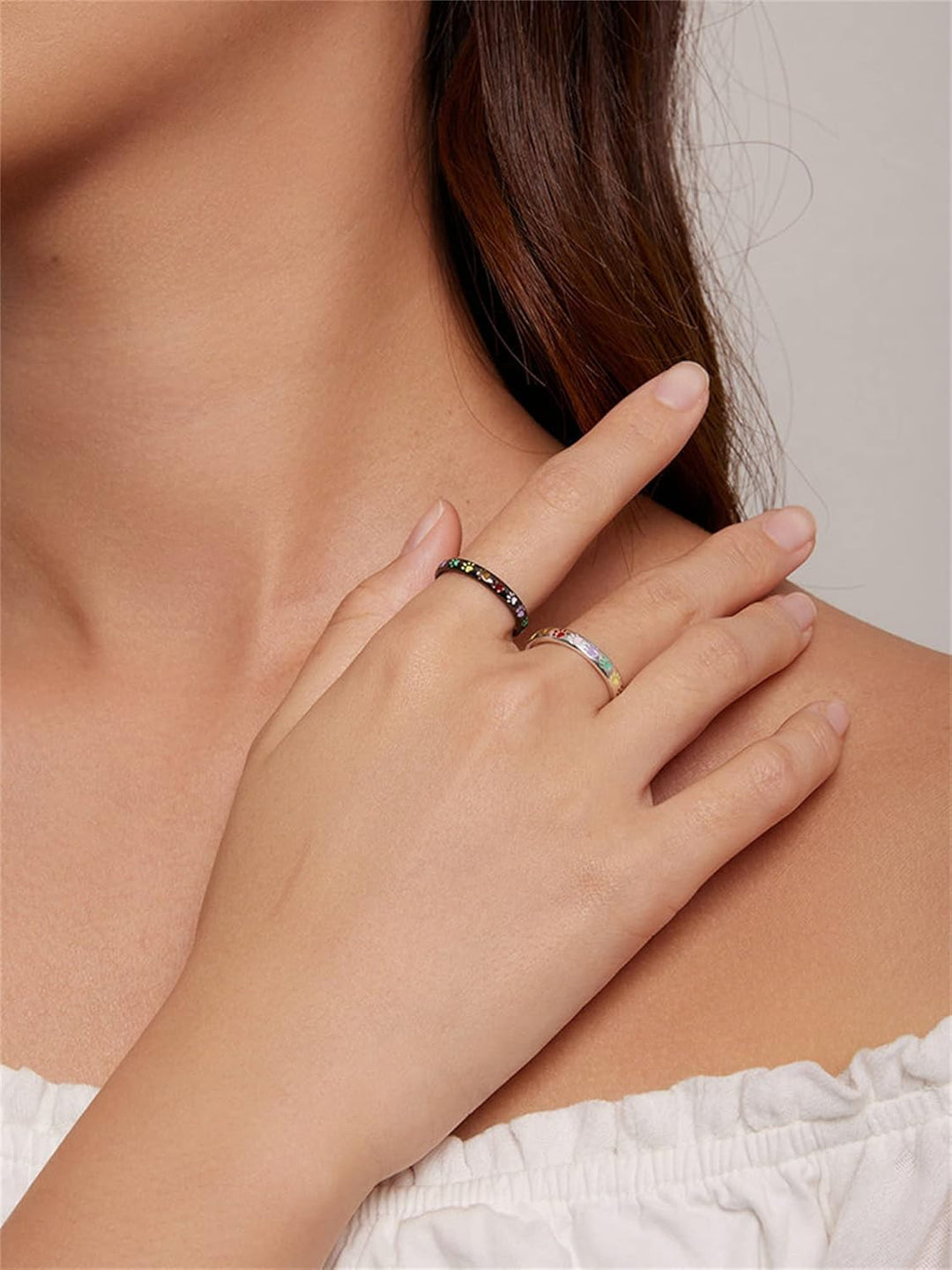 Sterling-Silber Ring mit Pfotenabdruck.
