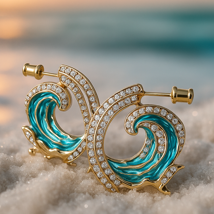 Selenea | Élégants boucles d'oreilles Serment de l'Océan pour un style unique