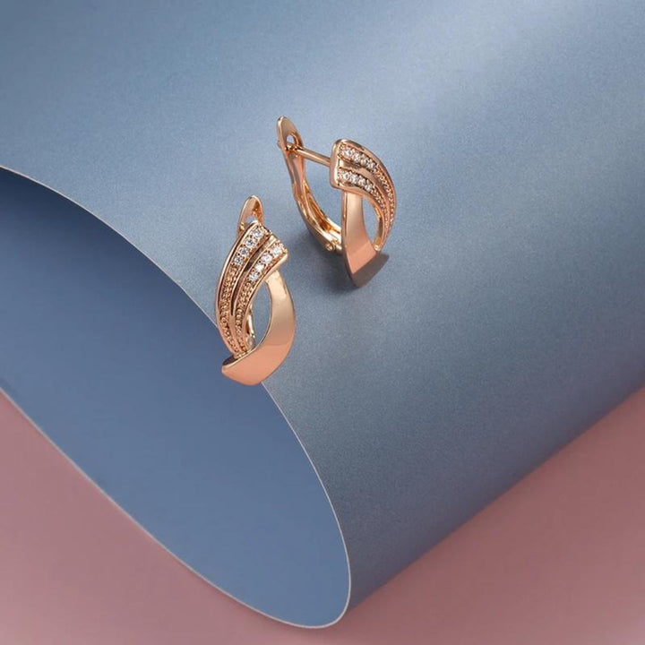 Boucles d'oreilles sophistiquées en or rose pour un look élégant