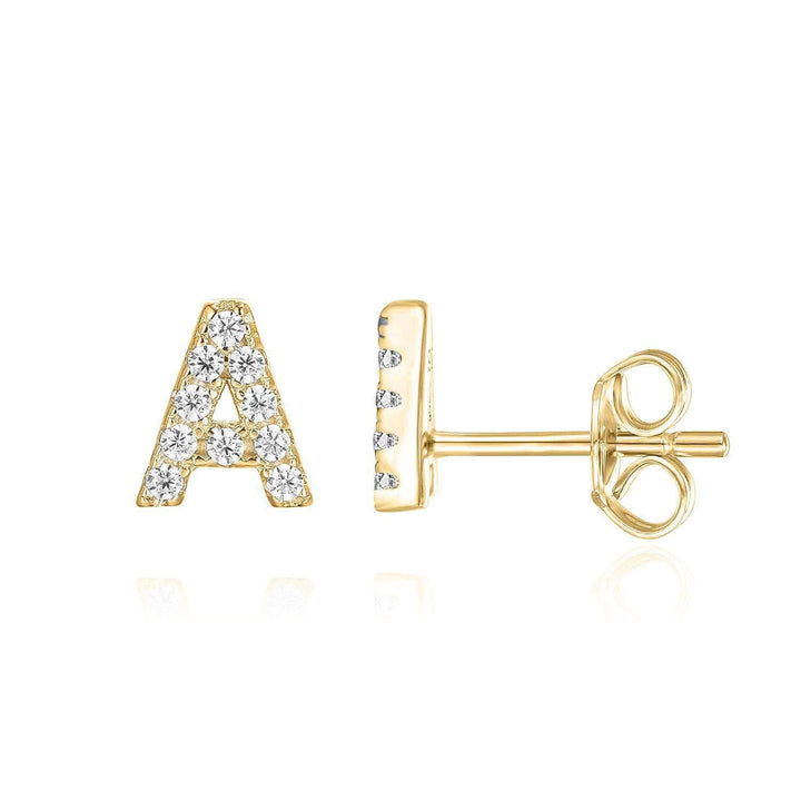Boucle d'oreille élégante avec initiale personnalisée