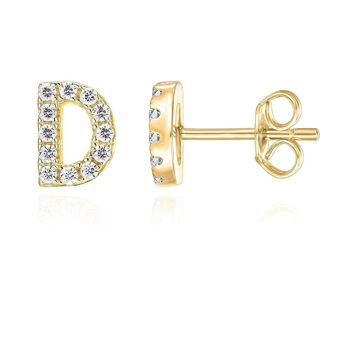 Boucle d'oreille élégante avec initiale personnalisée