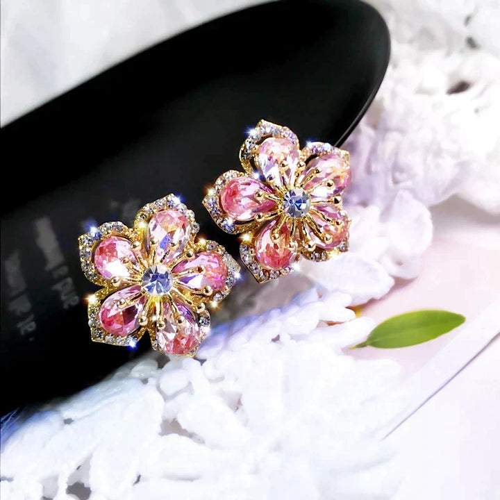 Boucles d'oreilles en argent ornées de zirconia multicolore pour un style éclatant