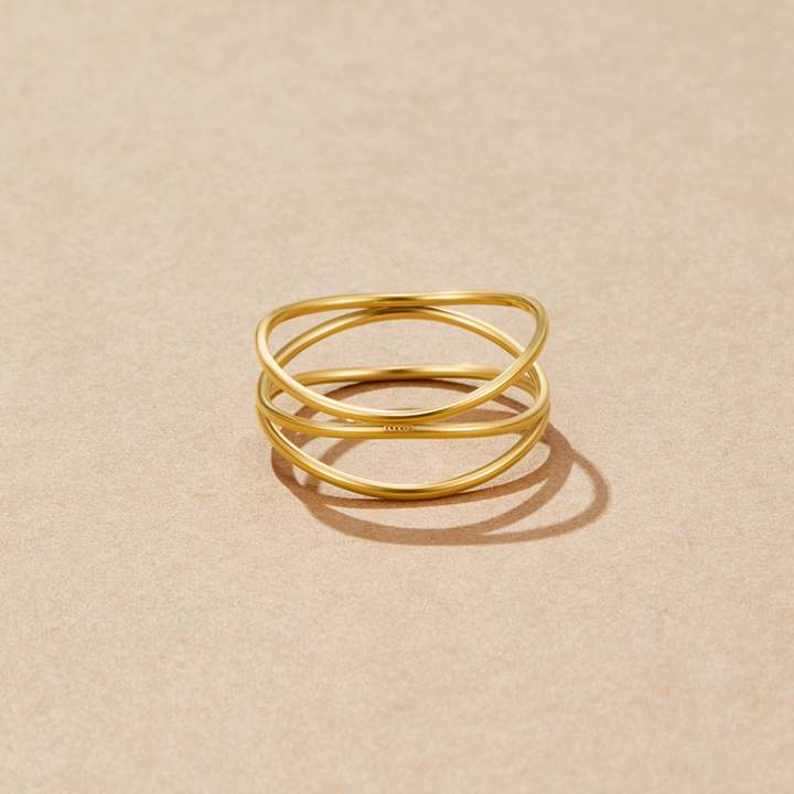 Boucle infinie en or éblouissante