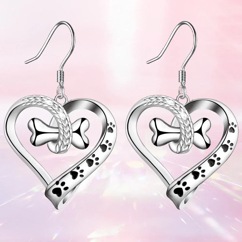 Ensemble de bijoux avec motif de patte d'animal en 2 pièces