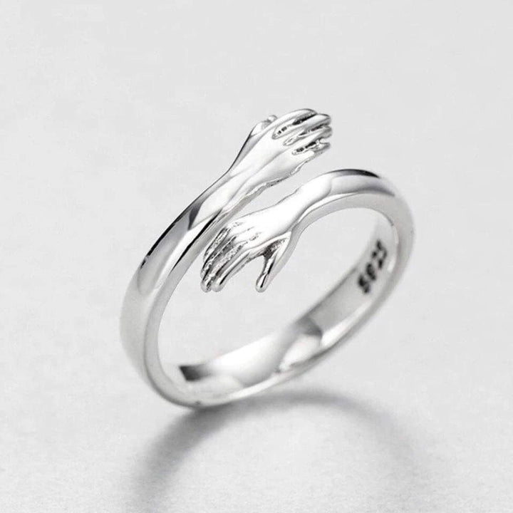 Anneau d'amour en argent réglable pour un ajustement parfait