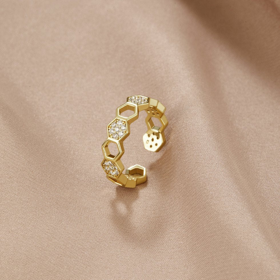 Biene - Gold- & Kristallring