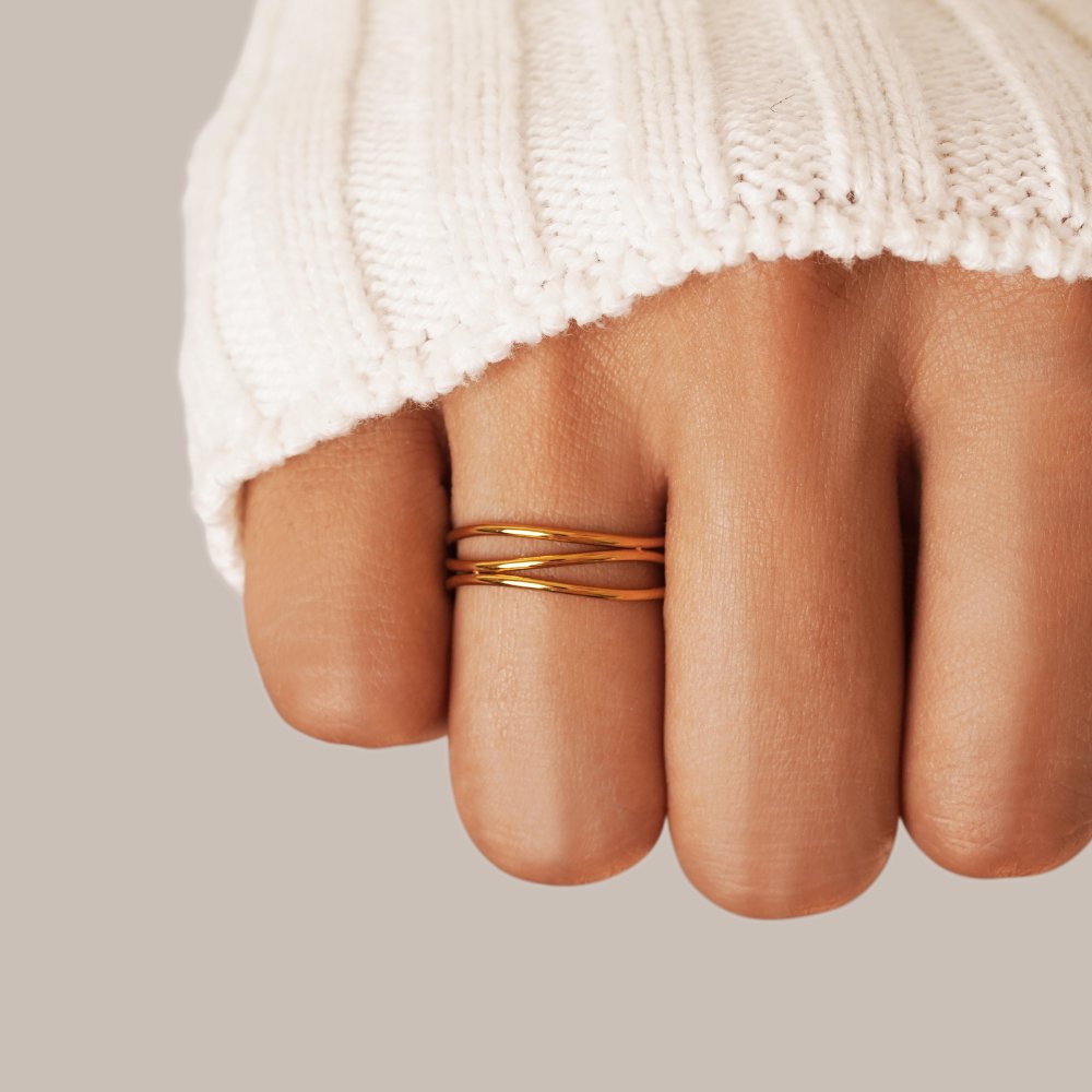 Boucle infinie en or éblouissante