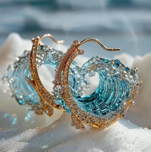 Boucles d'oreilles Éclat de l'Océan - Accessoire Élégant et envoûtant
